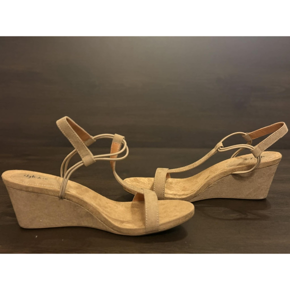 Style & Co. Women's Mulan Strappy Wedge Sandals Size 10.5 M Taupe - Picture 11 of 16